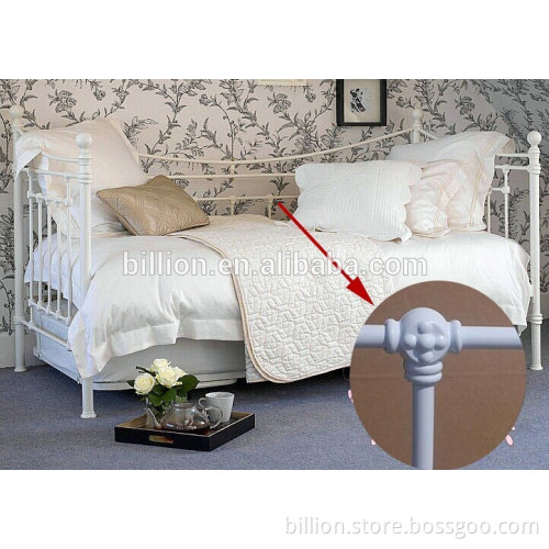 white powder coated wrought iron daybed